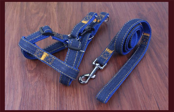 4458B5743A6FEE48FBEF93F4BEE75B27 Colorful Jean Denim Leash - PetCareSunday