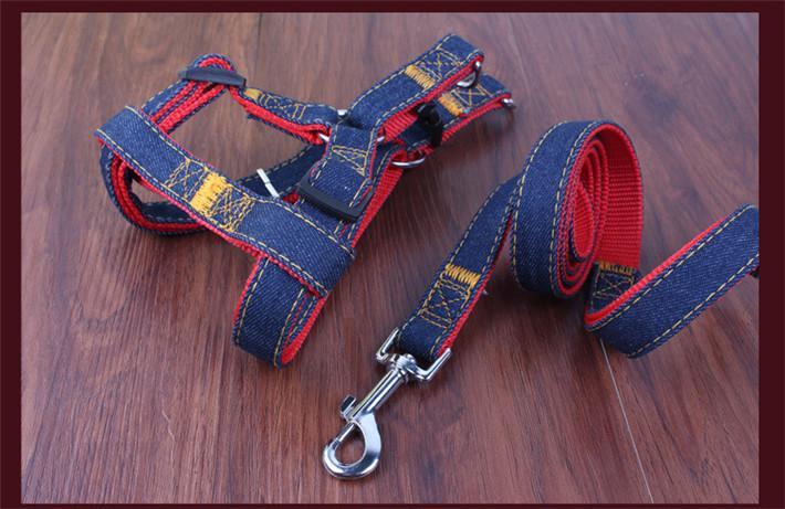 5AF840A8D13603D6DC7177ABD5D652E4 Colorful Jean Denim Leash - PetCareSunday