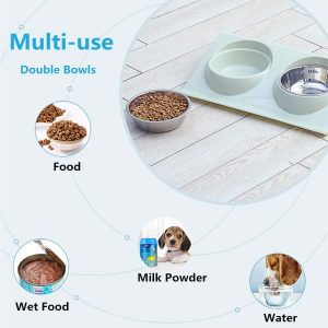 Dog Food Double Bowl - PetCareSunday