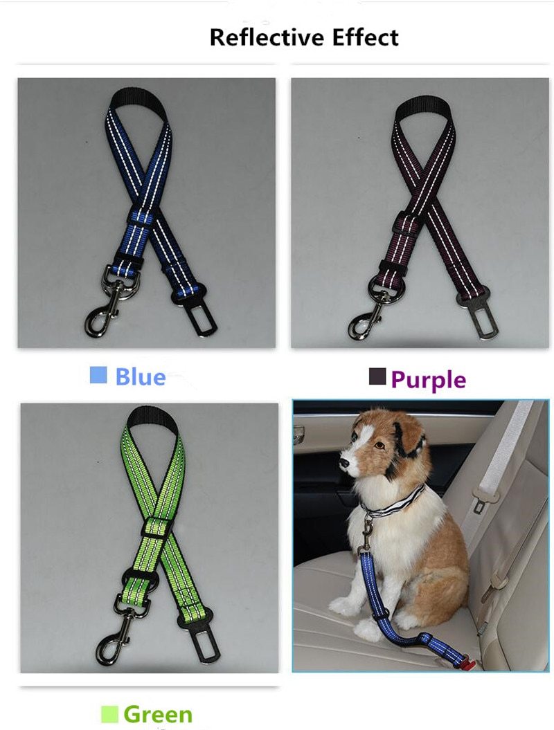 reflective-pet-seat-belt-nylon-dog-traction-rope-keep-pet-s-safety-in-car-dog-car Reflective Pet Seat Belt - PetCareSunday